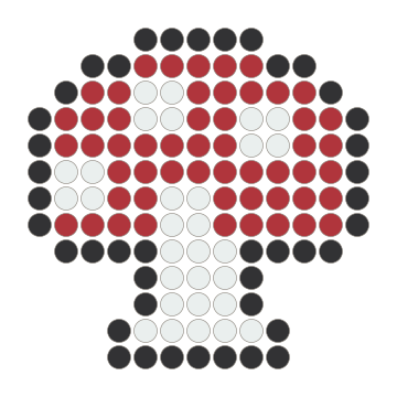 Spotted Mushroom bead pattern on a transparent background