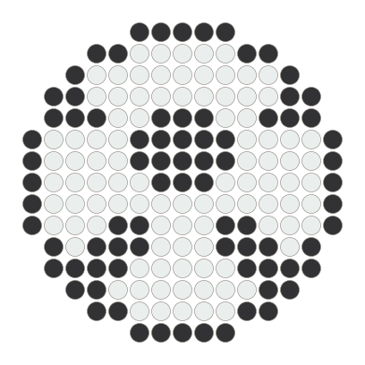 Soccer Ball bead pattern on a transparent background