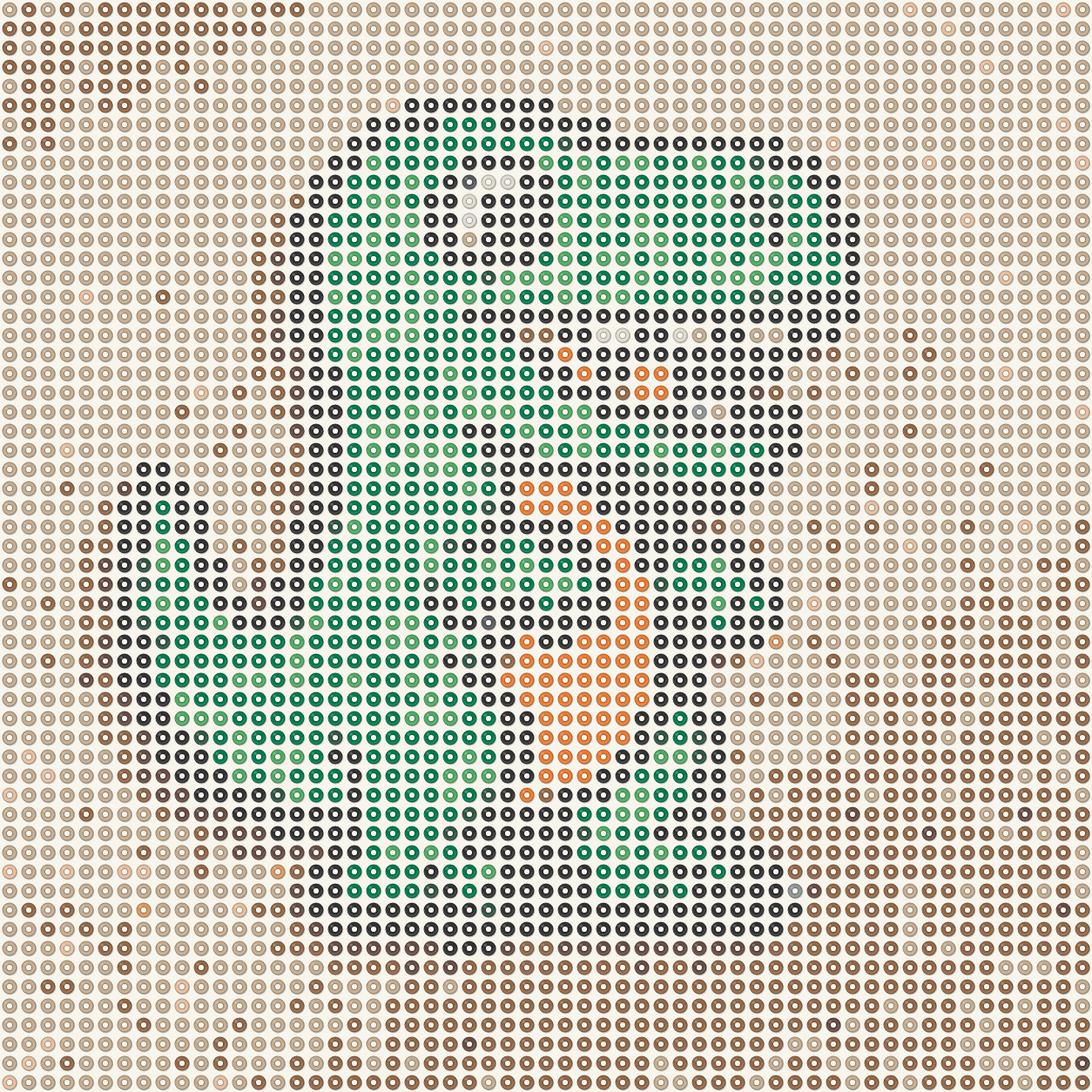 Dinosaur rug bead Pattern