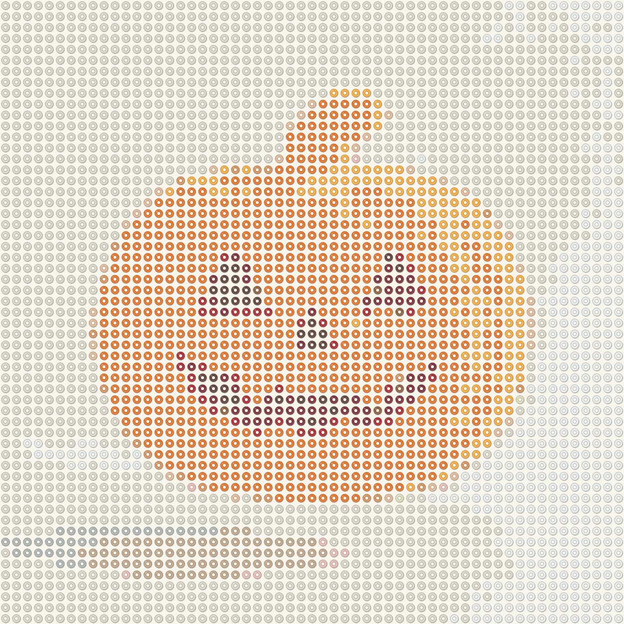 Furry jack-o-lantern bead Pattern